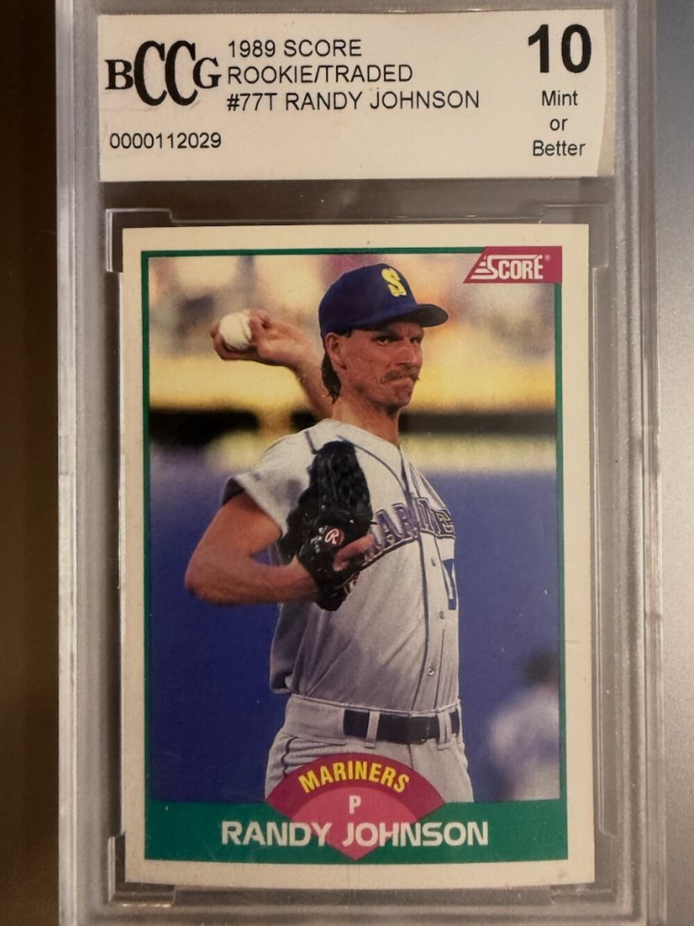 Randy Johnson #77T Rookie | 1989 Score | BCCG 10